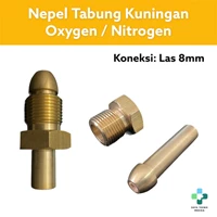 Oxygen Cylinder Valve Connector - Brass Nitrogen Adaptor