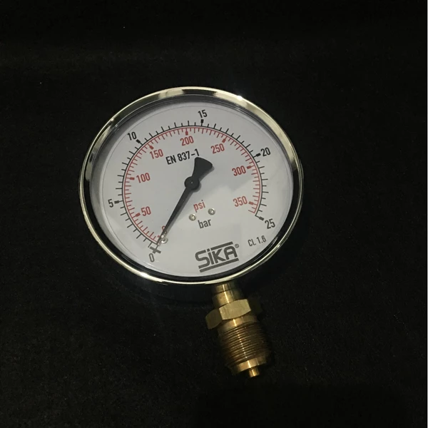 Sika Pressure Gauge (4" Dial, 25 Bar)